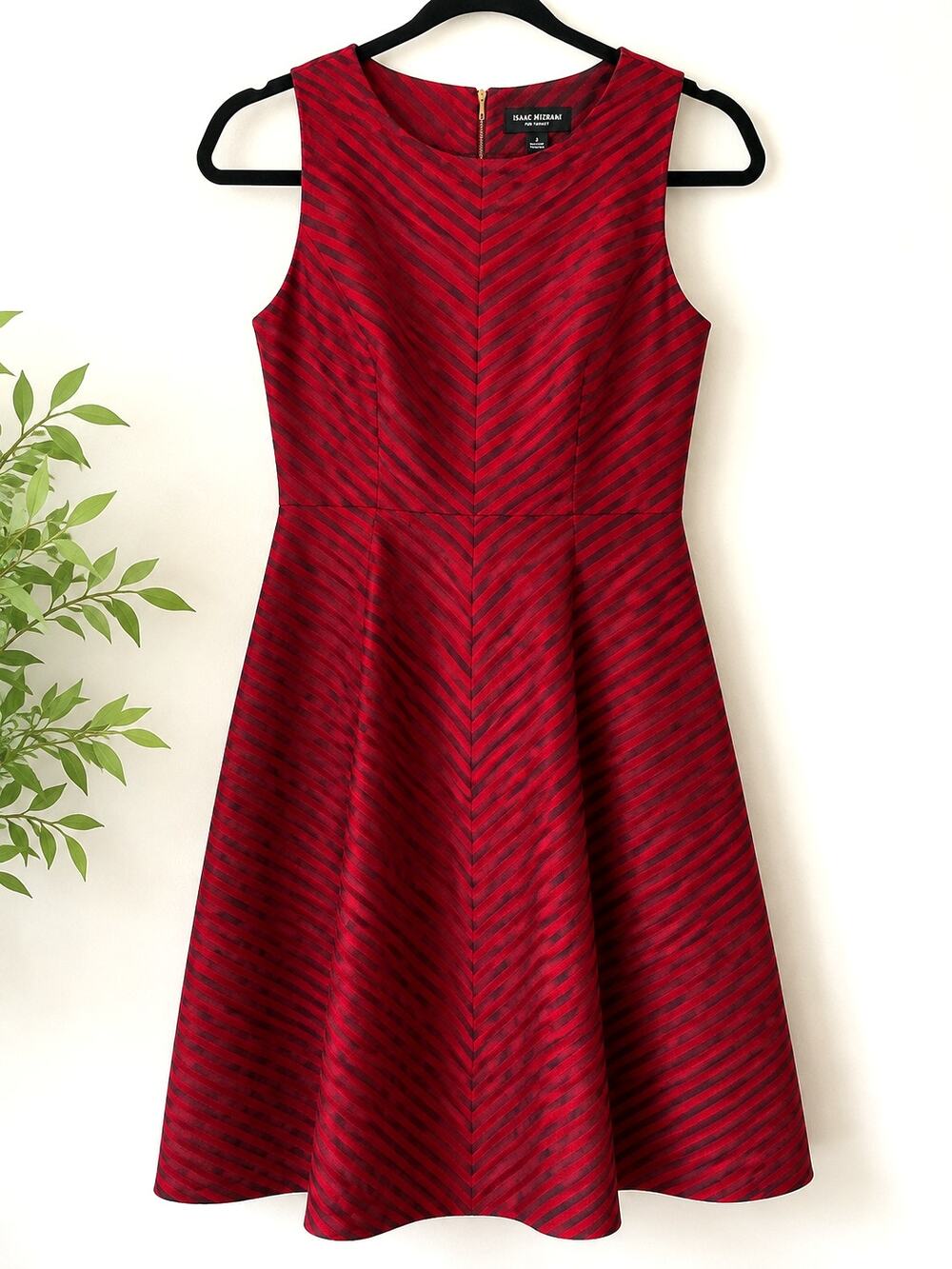Isaac Mizrahi for Target Striped Sleeveless Dress Size 2 Black White Pockets EUC
